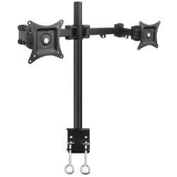 Supporto da scrivania per 2 Monitor 13-27'' con morsetto 