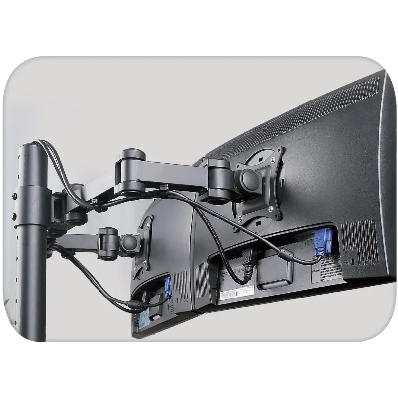 Supporto da scrivania per 2 Monitor 13-27'' con morsetto 