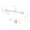 Supporto da scrivania per 2 Monitor 13-27'' con morsetto 