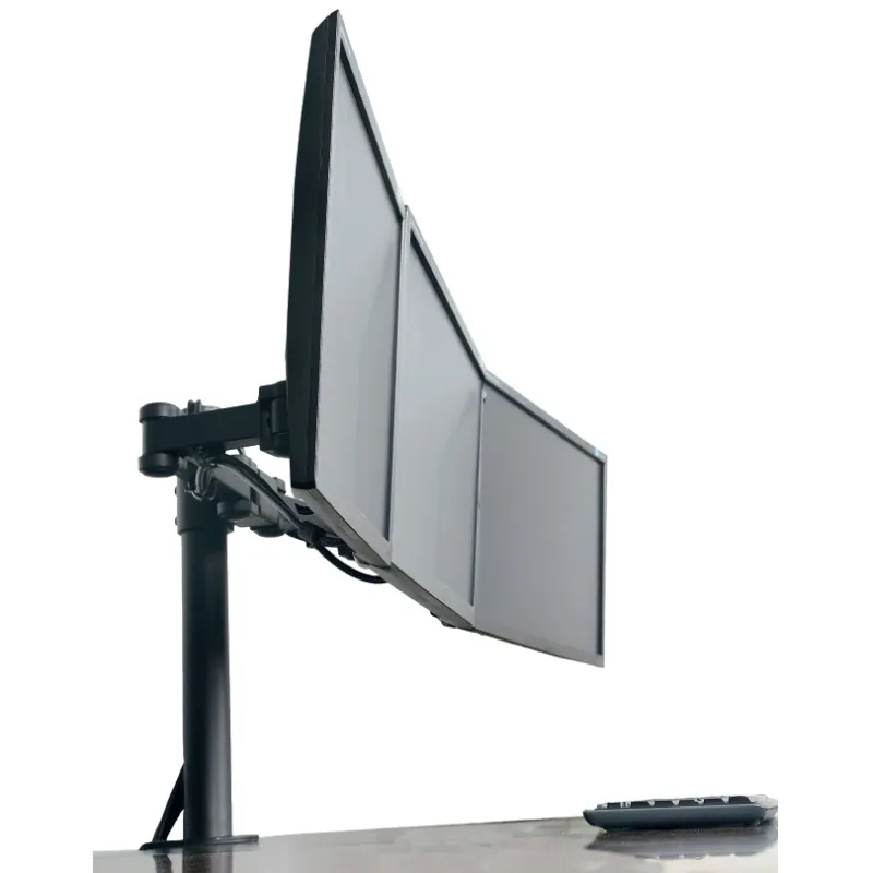 Supporto da scrivania per 3 Monitor 13-24'' con morsetto