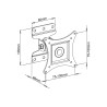 Supporto a muro per TV LED LCD 13''-30'' full motion Nero