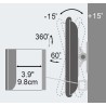 Supporto a muro per TV LED LCD 13''-30'' full motion Nero