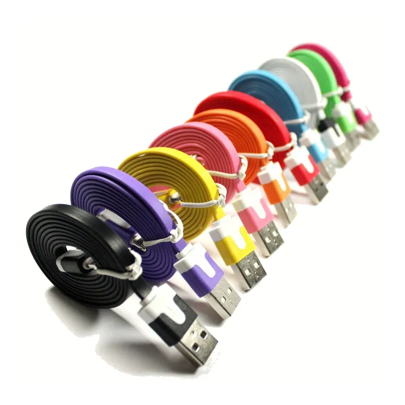 Cavo Flat USB AM a Micro USB M Rosa 1m