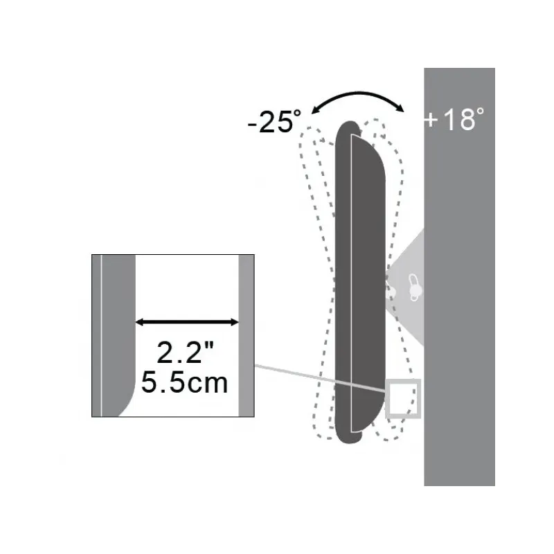 Supporto a muro per TV LED LCD 17'' - 37'' inclinabile nero