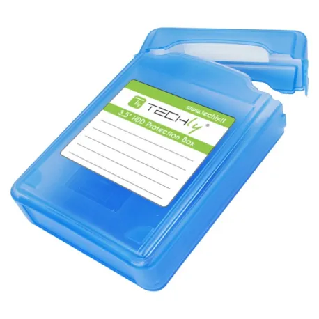 Scatola di Protezione per 1 HDD 3,5'' Azzurro Trasparente