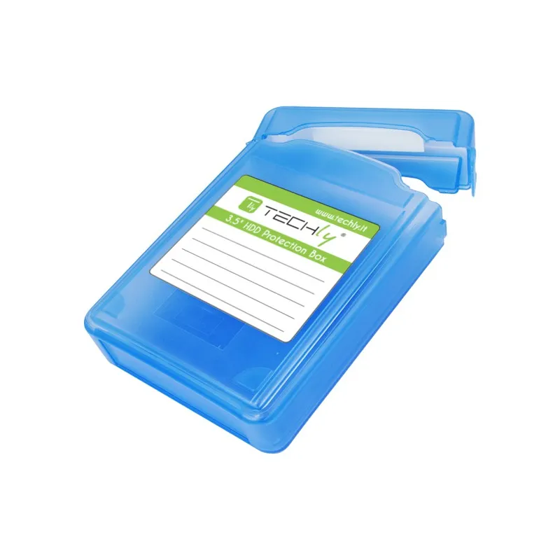 Scatola di Protezione per 1 HDD 3,5'' Azzurro Trasparente