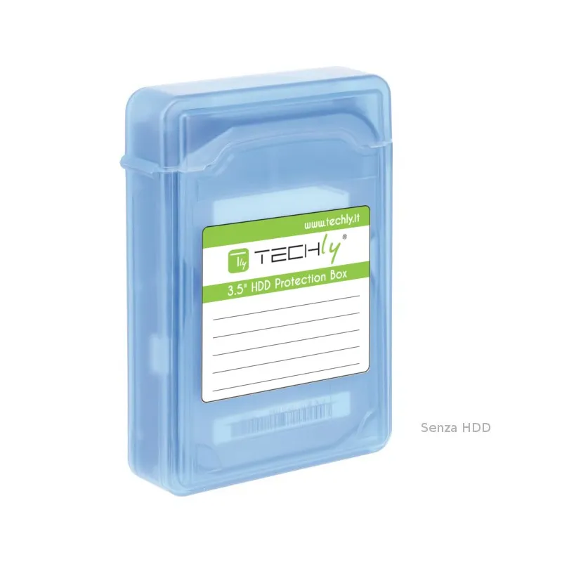 Scatola di Protezione per 1 HDD 3,5'' Azzurro Trasparente