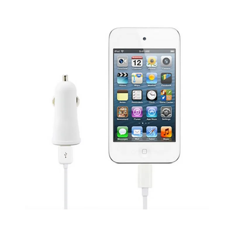 Caricatore da Auto 1p USB con uscita 5V / 1Ah Bianco