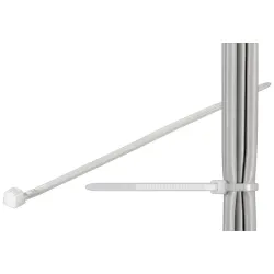 Fascette Fermacavi Autobloccanti 100x2,5mm in Nylon 100pz Bianco