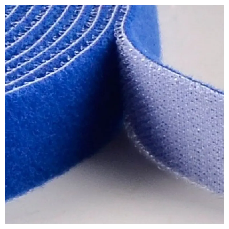 Rotolo di Velcro Fermacavi Lunghezza 25 m Larghezza 10 mm Blu