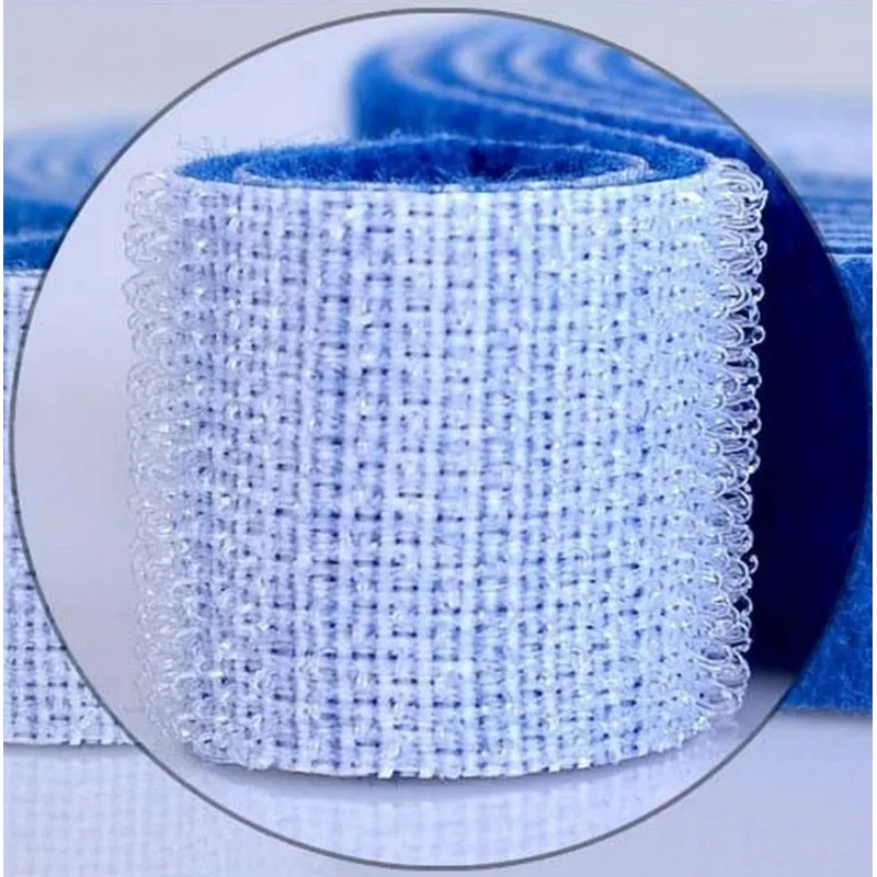 Rotolo di Velcro Fermacavi Lunghezza 25 m Larghezza 10 mm Blu
