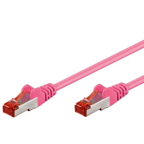 Cavo di rete Patch in CCA Schermato Cat. 6 Rosa F/UTP 1 m Bulk