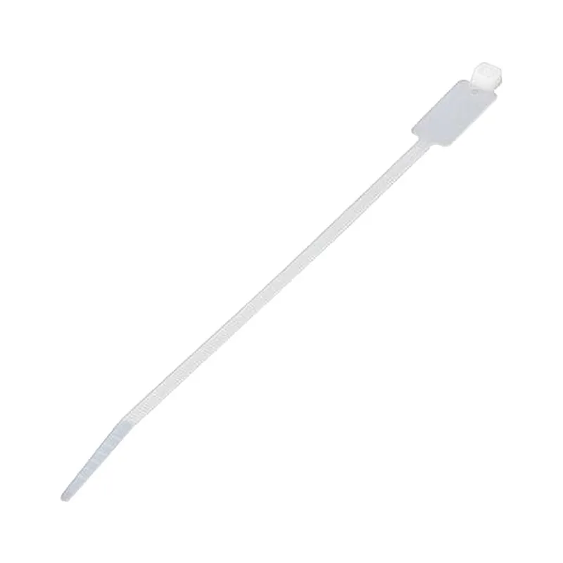 Fascette Fermacavi 200x4,8mm con Targhetta 13x28mm 100 pz Bianco