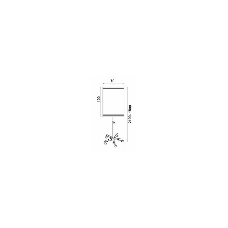 Lavagna Flipchart con Ruote Pivotanti 70 x 100 cm