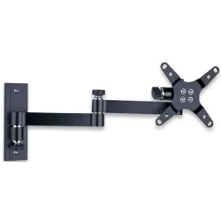 Supporto a muro per TV LED LCD 13-30'' inclinabile 3 snodi nero