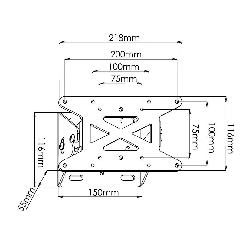 Supporto a muro per TV LED LCD 13''-31'' inclinabile