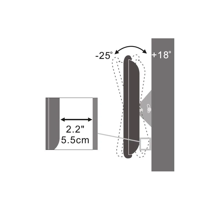 Supporto a muro per TV LED LCD 13''-31'' inclinabile