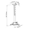 Supporto a Soffitto per Proiettori Estensione 30-37 cm Silver