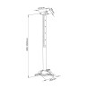 Supporto a Soffitto per Proiettori Estensione 60-102 cm Silver