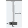 Supporto a Soffitto per Proiettori Estensione 60-102 cm Silver