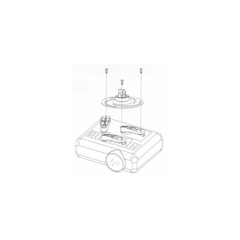 Supporto a Soffitto per Proiettori Estensione 60-102 cm Silver