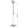 Supporto a soffitto professionale per proiettori estensione 50-77 cm
