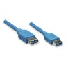 Cavo Prolunga USB 3.0 A maschio/A femmina 2m Blu 