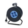 Avvolgicavo 4 prese bipasso/schuko 25 mt