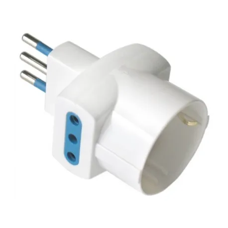 Adattatore Triplo Schuko Spina 2P+T Prese 2P+T 10A