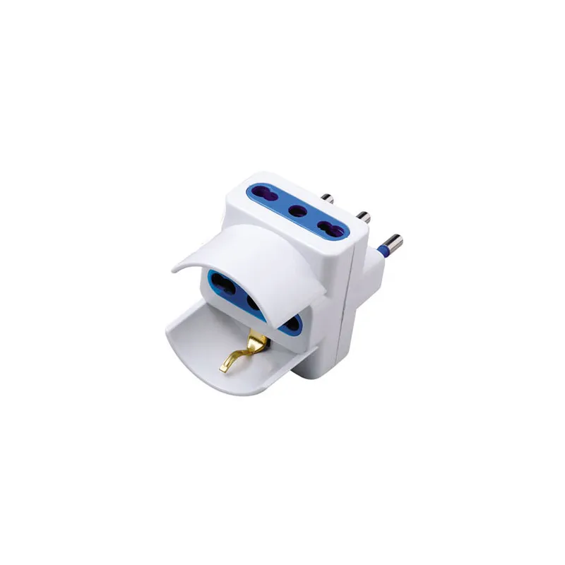 Adattatore Triplo Schuko Spina 2P+T Presa 2P+T 16A 