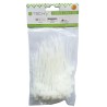 Fascette Fermacavi 100x2,5mm con Targhetta 25x8mm 100 pz Bianco
