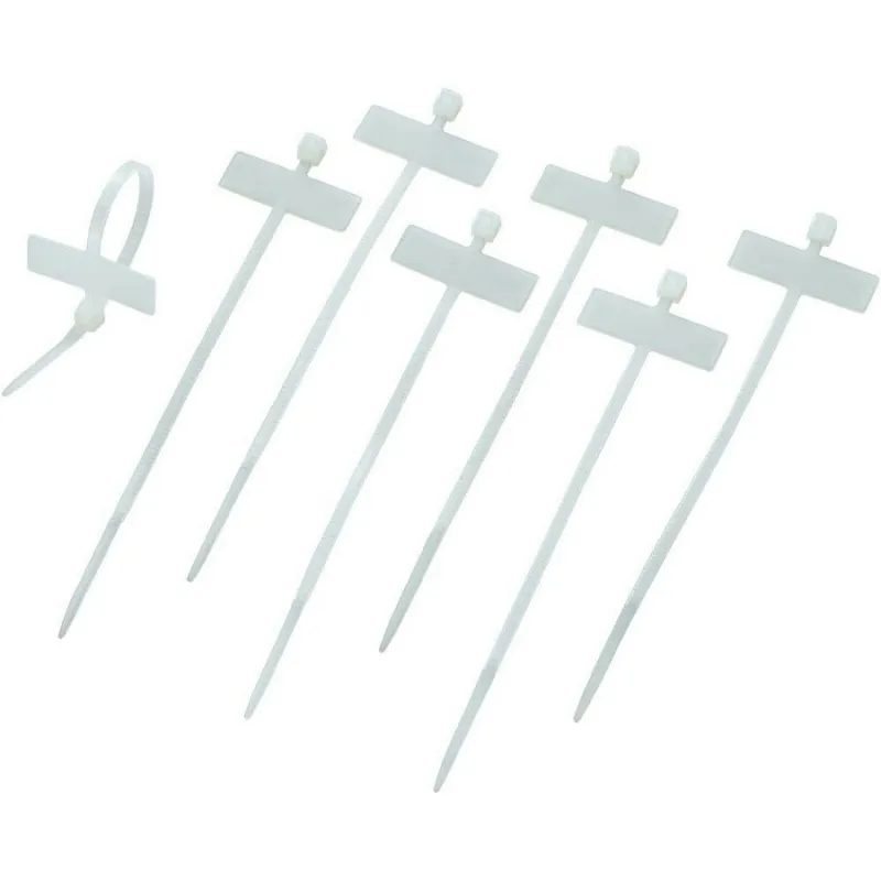 Fascette Fermacavi 100x2,5mm con Targhetta 25x8mm 100 pz Bianco