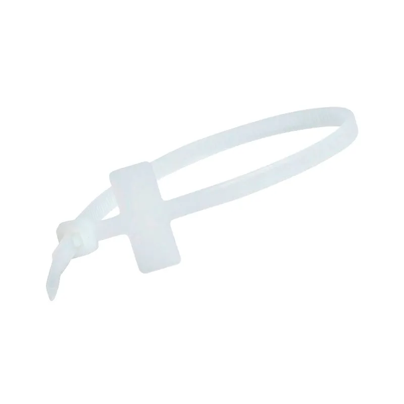 Fascette Fermacavi 100x2,5mm con Targhetta 25x8mm 100 pz Bianco