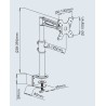 Supporto da scrivania per Monitor 13-27'' braccio medio inclinabile