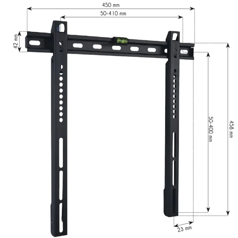 Supporto a Muro Fisso Ultra Slim per TV LED LCD 32-55'' Nero