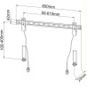 Staffa Muro Fissa Slim con Distanziali TV LED LCD 40-65'' Nero