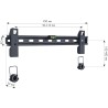 Staffa Muro Fissa Slim con Distanziali TV LED LCD 23-55'' Nero