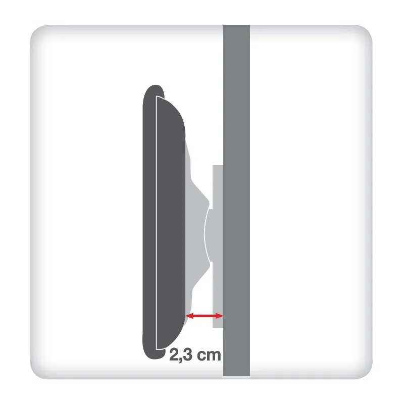 Staffa Muro Fissa Slim con Distanziali TV LED LCD 23-55'' Nero