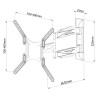 Supporto a Muro Ultra Slim per TV LED LCD 23-55'' Full Motion Nero
