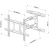 Supporto a Muro Ultra Slim per TV LED LCD 40-65'' Full Motion Nero