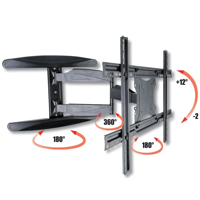 Supporto a Muro Ultra Slim per TV LED LCD 40-65'' Full Motion Nero