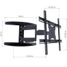 Supporto a Muro Ultra Slim per TV LED LCD 40-65'' Full Motion Nero