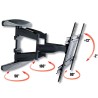 Supporto a Muro Ultra Slim per TV LED LCD 40-80'' Full Motion Nero