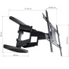 Supporto a Muro Ultra Slim per TV LED LCD 40-80'' Full Motion Nero