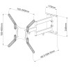 Supporto a Muro Ultra Slim per TV LED LCD 23-55'' Nero