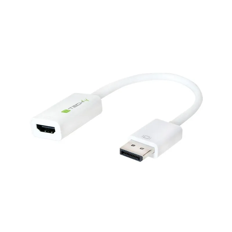Adattatore DisplayPort 1.2 Maschio / HDMI Femmina 15cm Bianco
