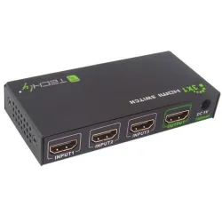 Switch HDMI 3 IN 1 OUT con Telecomando 4K UHD 3D