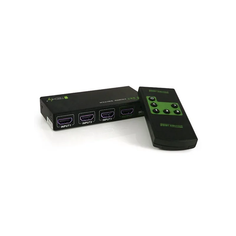 Switch HDMI 3 IN 1 OUT con Telecomando 4K UHD 3D