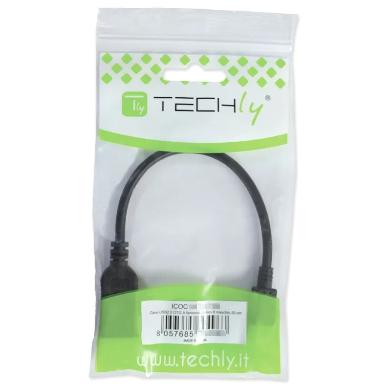 Cavo OTG per Trasmissione dati e Ricarica USB 2.0 con Slot Micro SD