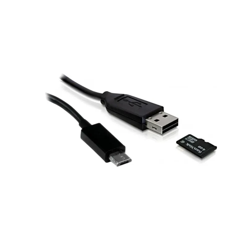 Cavo OTG per Trasmissione dati e Ricarica USB 2.0 con Slot Micro SD